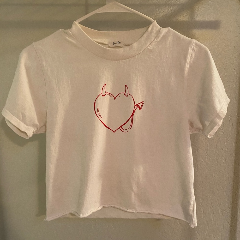 Devils heart baby tee brandy Melville